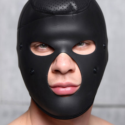 Scorpion Hood With Removable Blindfold and Face Mask - BDSM Toys