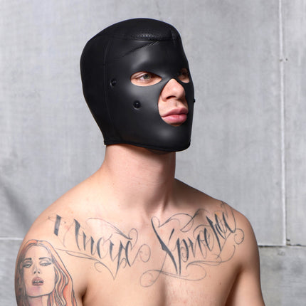 Scorpion Hood With Removable Blindfold and Face Mask - BDSM Toys