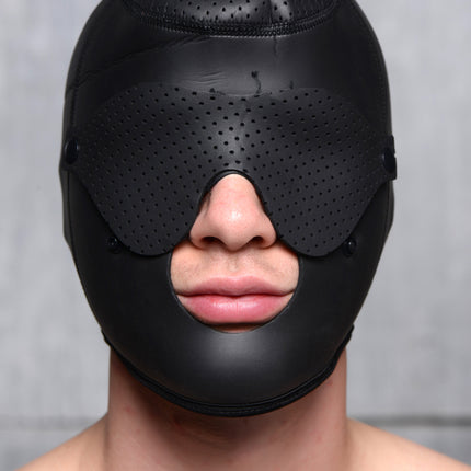 Scorpion Hood With Removable Blindfold and Face Mask - BDSM Toys