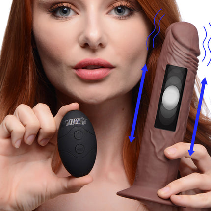 7X Remote Control Vibrating and Thumping Dildo - Sex Toys
