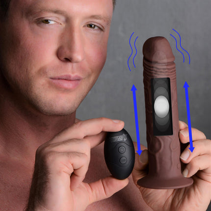 7X Remote Control Vibrating and Thumping Dildo - Sex Toys