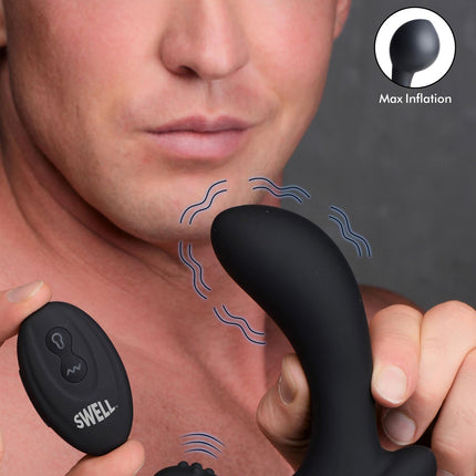 10X Inflatable and Vibrating Silicone Prostate Plug - Sex Toys
