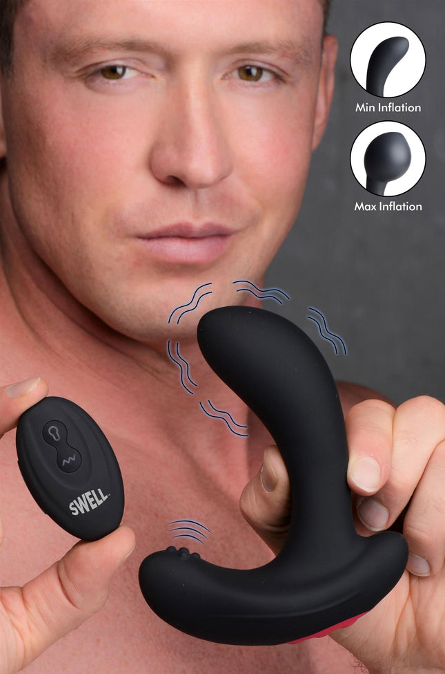 10X Inflatable and Vibrating Silicone Prostate Plug - Sex Toys