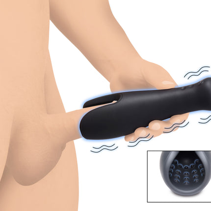 10X Vibrating Silicone Stroker - Sex Toys