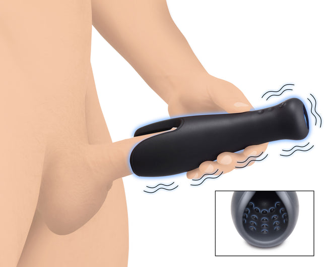 10X Vibrating Silicone Stroker - Sex Toys