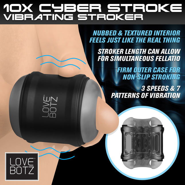 10X Cyber Stroke Vibrating Masturbator - Sex Toys