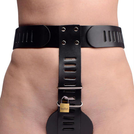 Strict Leather Female Chastity Belt - BDSM Toys