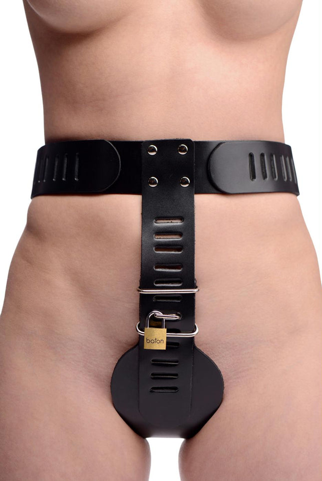 Strict Leather Female Chastity Belt - BDSM Toys