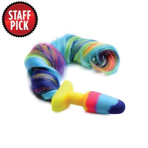 Rainbow Unicorn Tail Anal Plug - Sex Toys