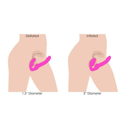 Remote Control Inflatable Vibrating Ergo Fit Strapless Strap-On - Sex Toys