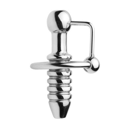 XL Ribbed Urethral Sound with Hollow Core - BDSM Toys
