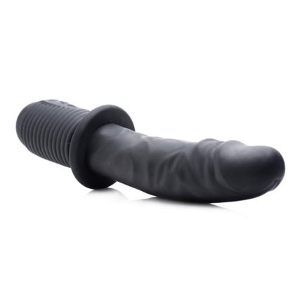 Power Pounder Vibrating and Thrusting Silicone Dildo - Black - Sex Toys