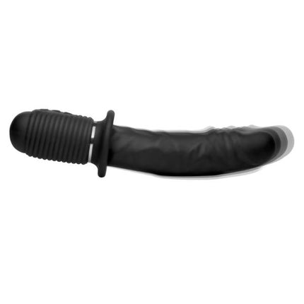 Power Pounder Vibrating and Thrusting Silicone Dildo - Black - Sex Toys