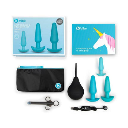 b-Vibe 7-Piece Anal Training & Education Set Teal - Sex Toys