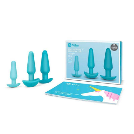 b-Vibe 7-Piece Anal Training & Education Set Teal - Sex Toys
