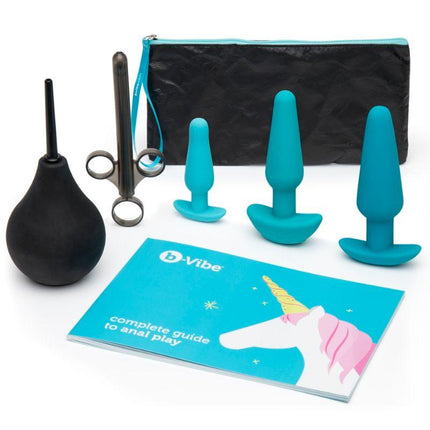 b-Vibe 7-Piece Anal Training & Education Set Teal - Sex Toys