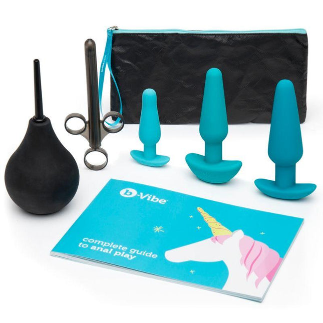 b-Vibe 7-Piece Anal Training & Education Set Teal - Sex Toys