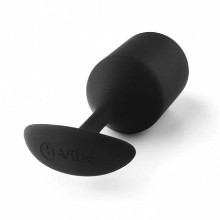 b-Vibe Snug Plug 4 Weighted Silicone Anal Plug Black - Sex Toys