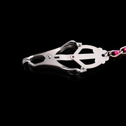 Clover Clamps with Red Ball Chain By Kink - BDSM Toys