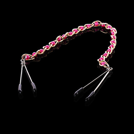 Nipple Clamps with Red Ball Chain By Kink - BDSM Toys