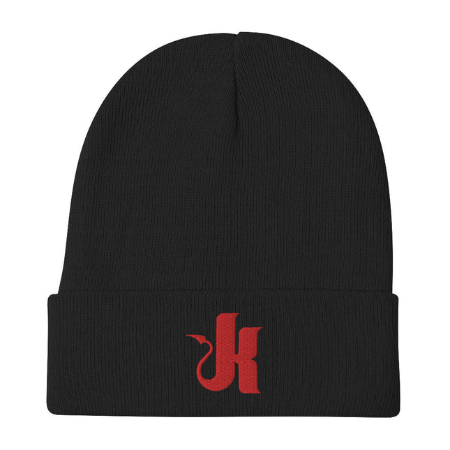 Black "K" Logo Embroidered Beanie - Merch
