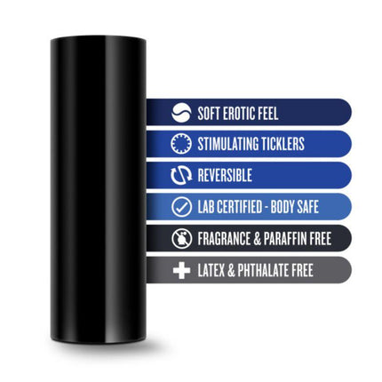 Blush M for Men Stroke Sleeve Reversible Stroker Black - Sex Toys