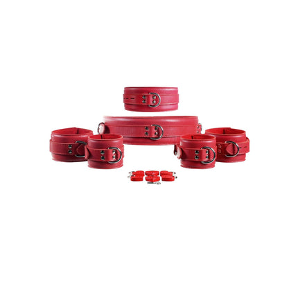 Dressed for Service Five Piece Leather Liverly by KINK - Bondage Toys