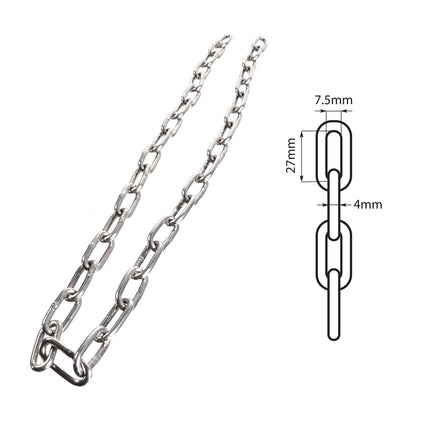 Long Link Stainless Steel Light Chain by Kink - Bondage Toys