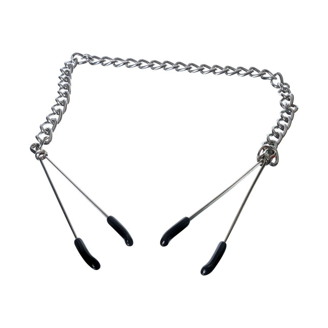 Silver Chain Nipple Clamps By Kink - BDSM Toys