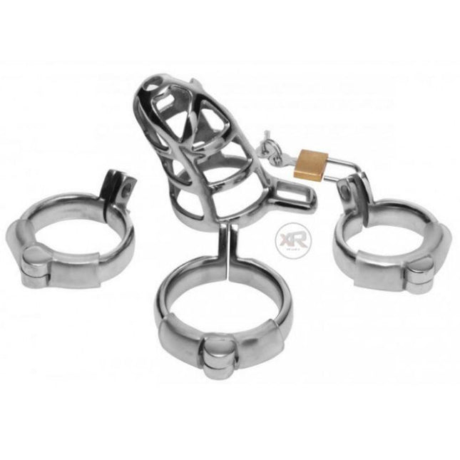 Detained Stainless Steel Chastity Cage - BDSM Toys
