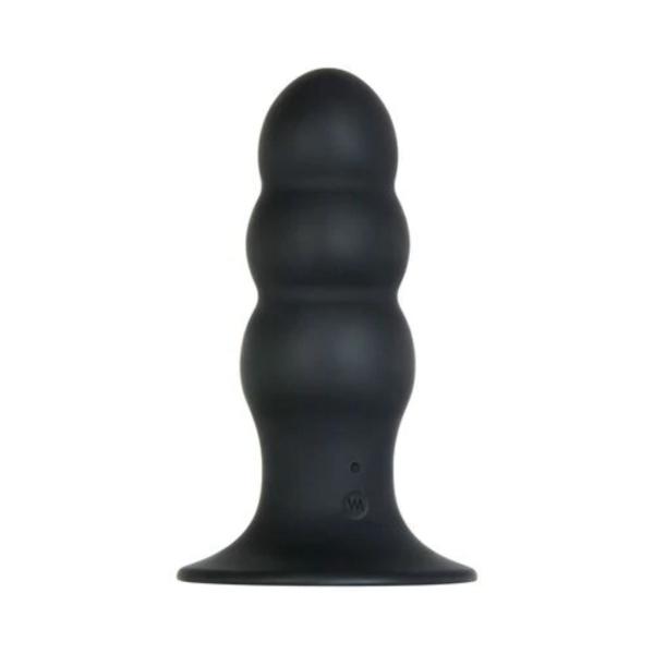 Evolved Kong Rechargeable Remote-Controlled Vibrating Silicone Anal Plug Black - Sex Toys
