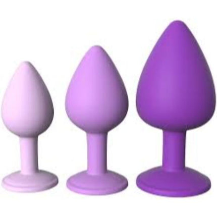 Pipedream Fantasy For Her 3-Piece Silicone Her Little Gems Trainer Plug Set Purple - Sex Toys