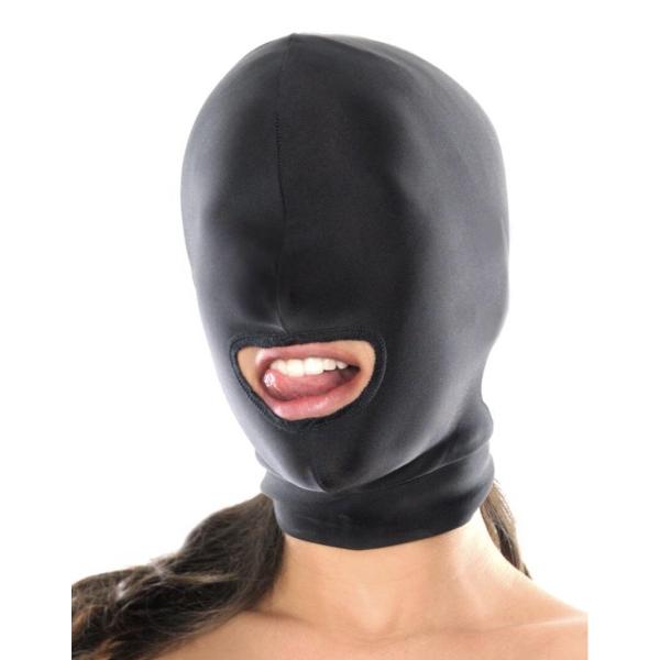 Pipedream Fetish Fantasy Series Spandex Open Mouth Hood Black - BDSM Toys