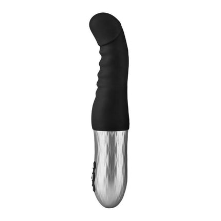 Forto Thruster Rechargeable Silicone Thrusting G-Spot Vibrator Black - Sex Toys