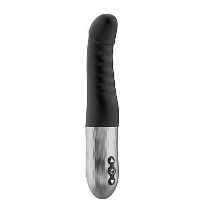 Forto Thruster Rechargeable Silicone Thrusting G-Spot Vibrator Black - Sex Toys