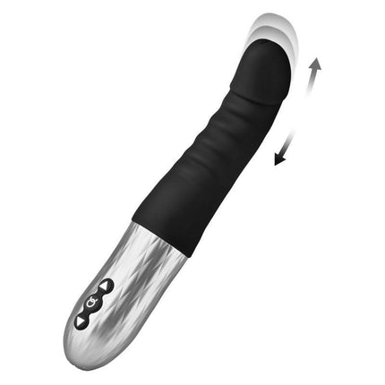Forto Thruster Rechargeable Silicone Thrusting G-Spot Vibrator Black - Sex Toys