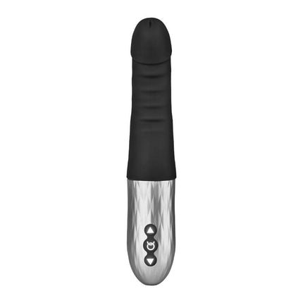 Forto Thruster Rechargeable Silicone Thrusting G-Spot Vibrator Black - Sex Toys