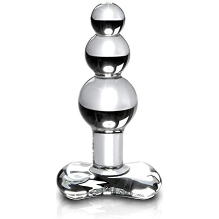 Pipedream Icicles No. 47 Beaded 4 in. Glass Anal Plug Clear - Sex Toys