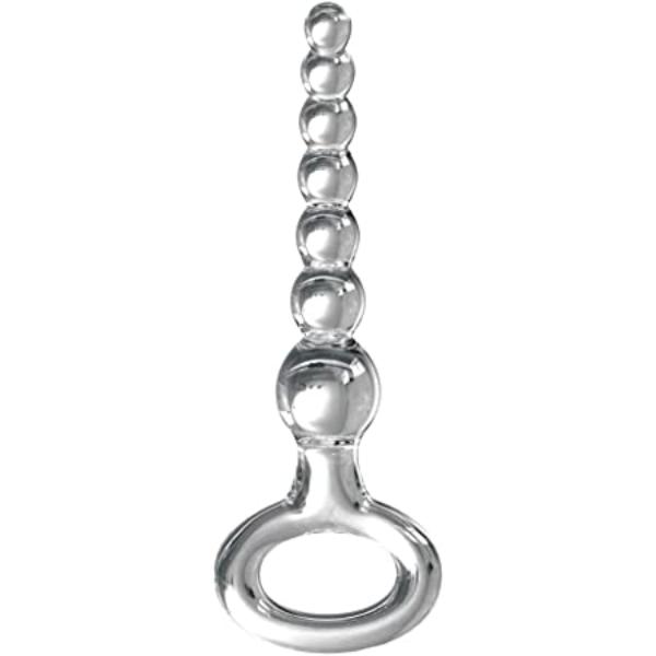 Pipedream Icicles No. 67 Beaded Glass Massager Clear - Sex Toys