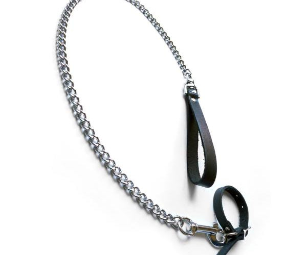 Kinklab Buckling Cock Ring and Chain Leash Set
