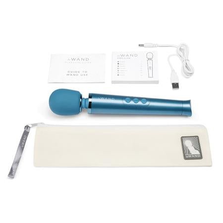 Le Wand Petite Rechargeable Massager Blue - Sex Toys