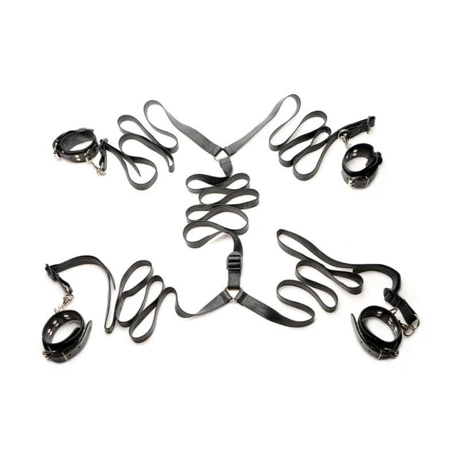 Leather Bed Restraint Kit - Bondage Toys