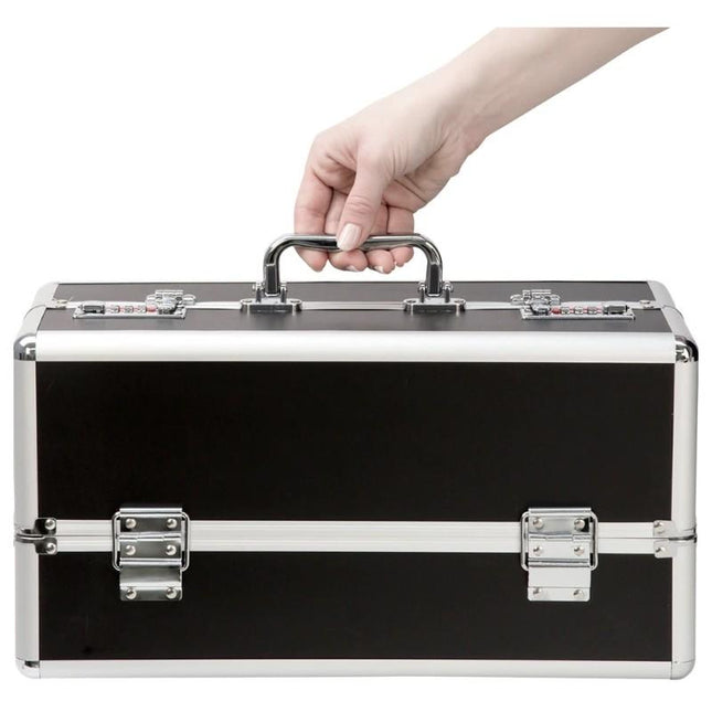 The Toy Chest Lockable Vibrator Case Large Black - Sex Toys