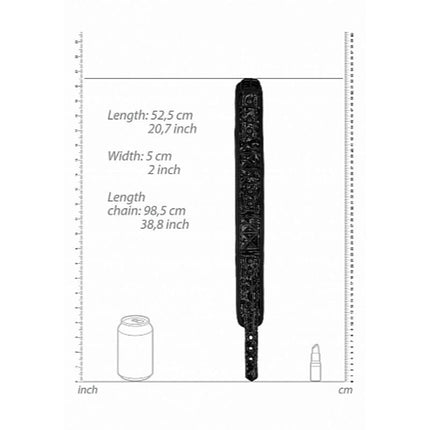 Ouch! Luxury Adjustable Collar With Leash Black - Bondage Toys