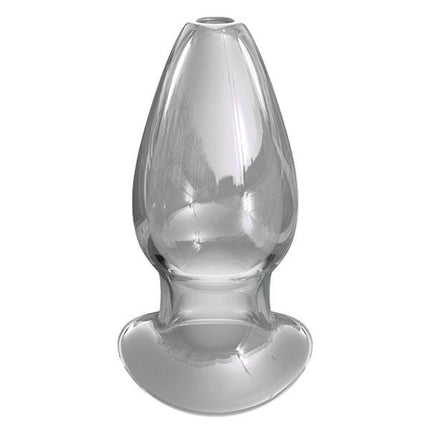Pipedream Anal Fantasy Elite Collection Mega Anal Gaper Glass Tunnel Plug Clear - Sex Toys