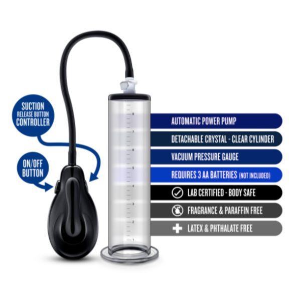 Blush Performance VX9 Auto Penis Pump Clear - BDSM Toys