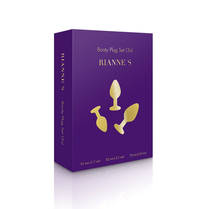 Rianne S Booty Plug Set 2-Pack - Gold - Sex Toys