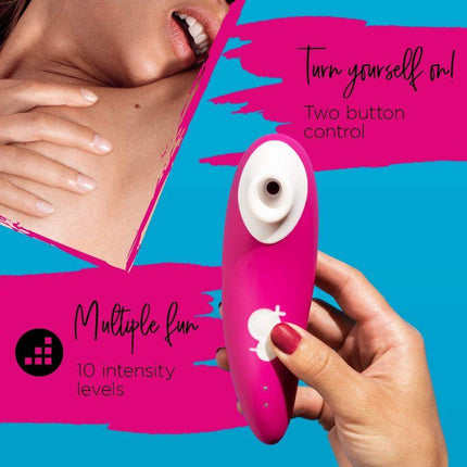 ROMP Shine Rechargeable Silicone Pleasure Air Clitoral Vibrator Pink - Sex Toys