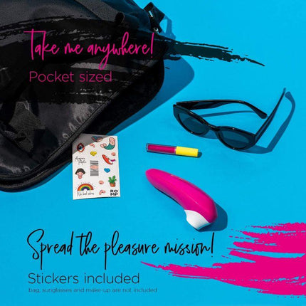 ROMP Shine Rechargeable Silicone Pleasure Air Clitoral Vibrator Pink - Sex Toys