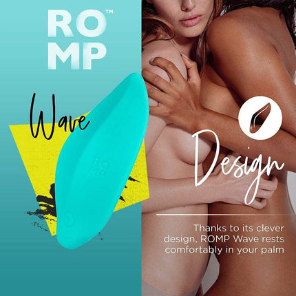 ROMP Wave Rechargeable Silicone Lay-On Vibrator Mint - Sex Toys